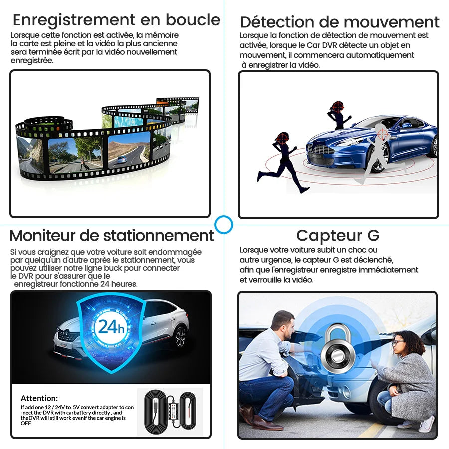 Dashcam Rétroviseur Premium Full HD 1080P – Sécurité & Élégance Redéfinies KBauto™